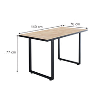 Vicco tavolo da pranzo Rovere nero/oro 140 x 70 cm