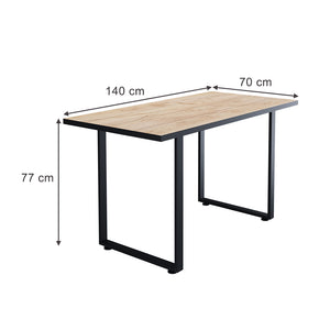 Vicco tavolo da pranzo Rovere nero/oro 140 x 70 cm