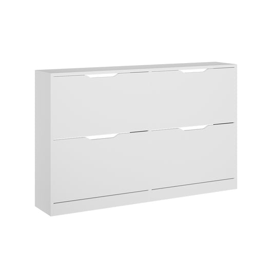 Vicco Scarpiera da ingresso Bianco 116.6 x 72.5 cm con 4 scomparti
