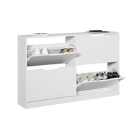 Vicco Scarpiera da ingresso Bianco 116.6 x 72.5 cm con 4 scomparti