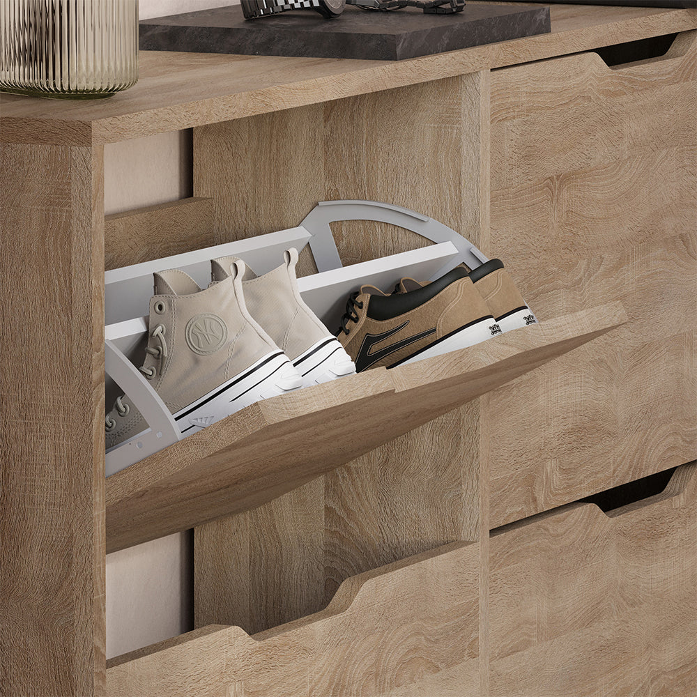 Vicco Scarpiera da ingresso Sonoma 116.6 x 72.5 cm con 4 scomparti