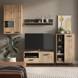 Vicco Appendiabiti Quercia Wotan 80 x 172 cm con 5 scomparti