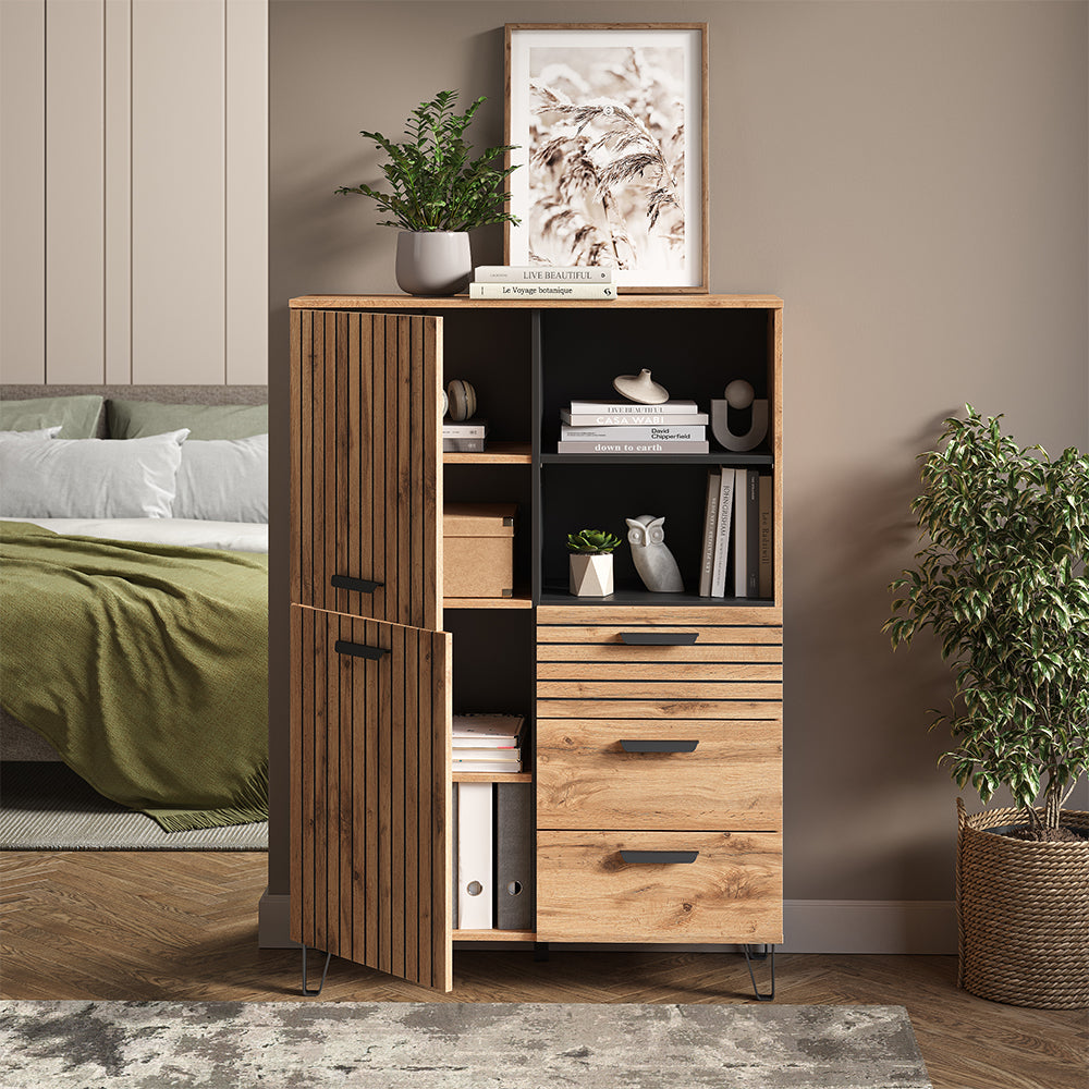 Vicco Armadio da ingresso Quercia Wotan 100 x 142 cm