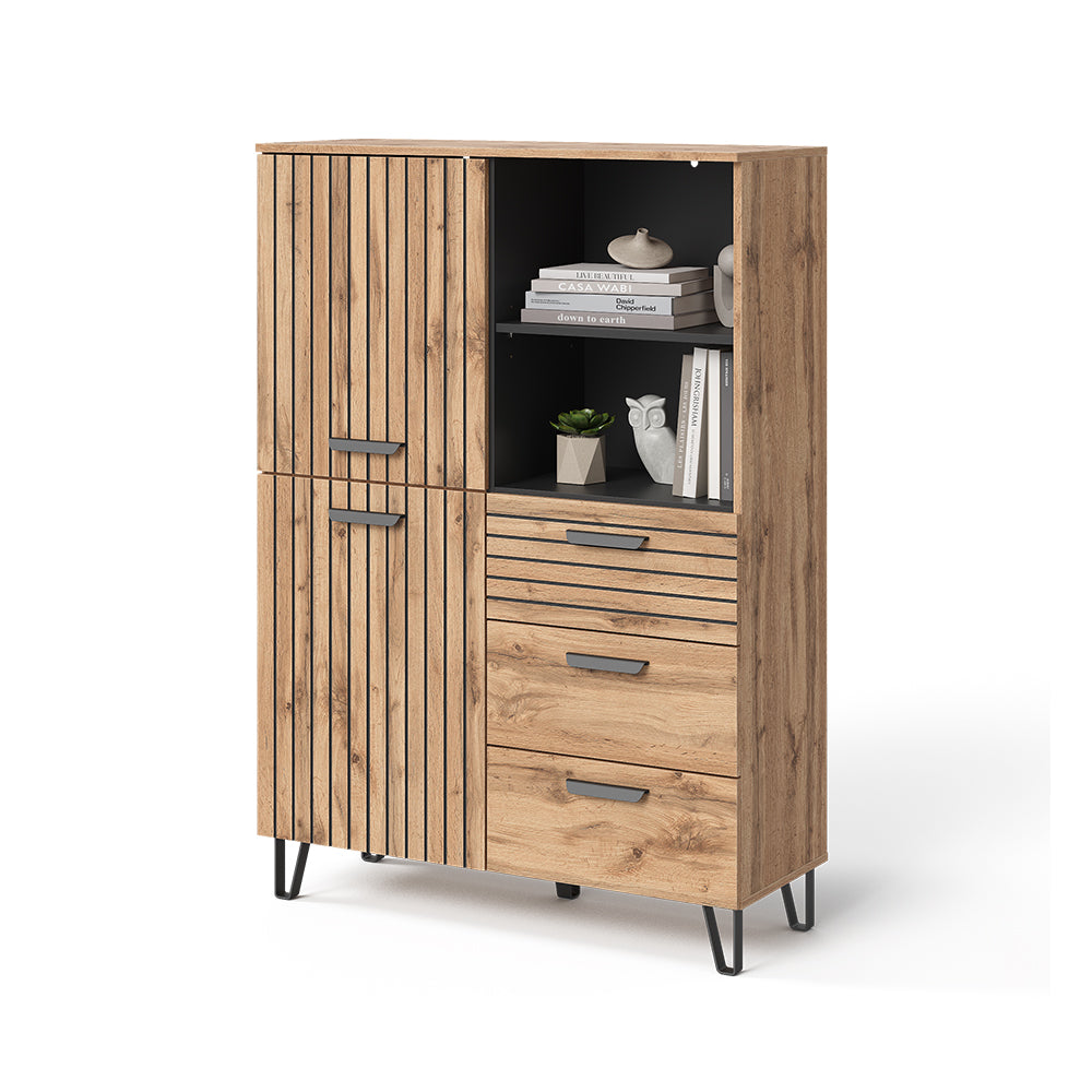 Vicco Armadio da ingresso Quercia Wotan 100 x 142 cm