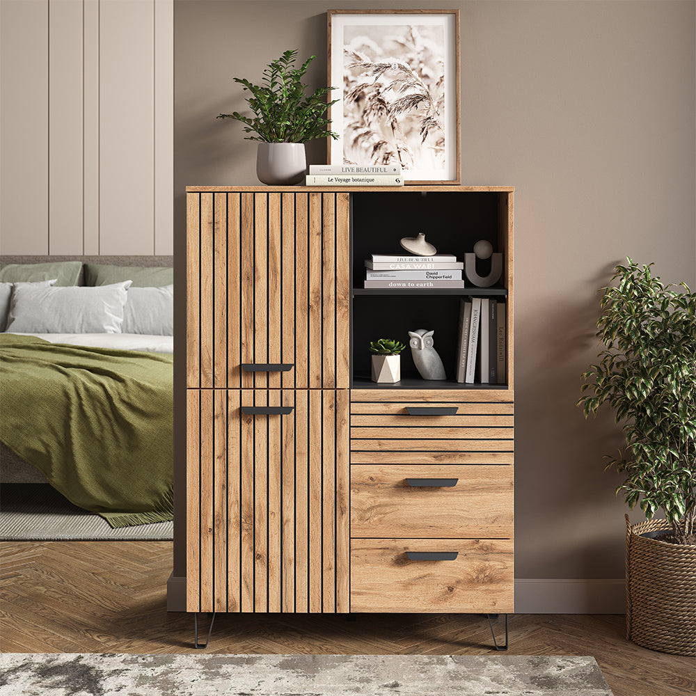 Vicco Armadio da ingresso Quercia Wotan 100 x 142 cm