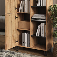 Vicco Appendiabiti Quercia Wotan 80 x 172 cm con 5 scomparti