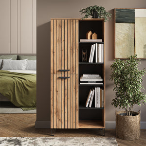 Vicco Appendiabiti Quercia Wotan 80 x 172 cm con 5 scomparti