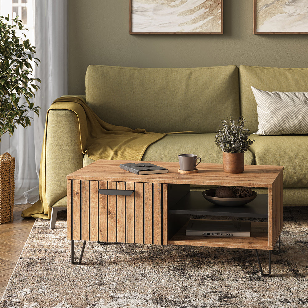 Vicco Tavolino da salotto Quercia Wotan 90 x 50 cm