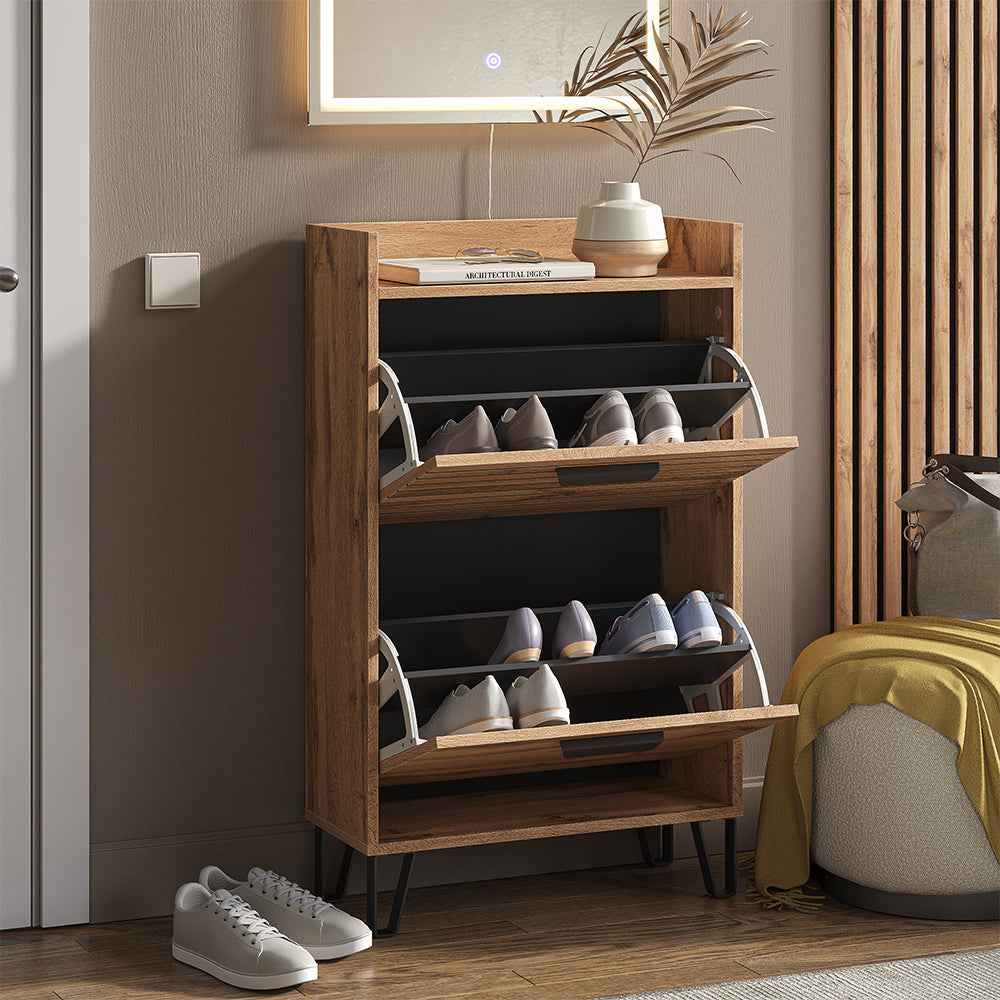 Vicco Scarpiera Quercia Wotan 59.8 x 100 cm con 2 scomparti