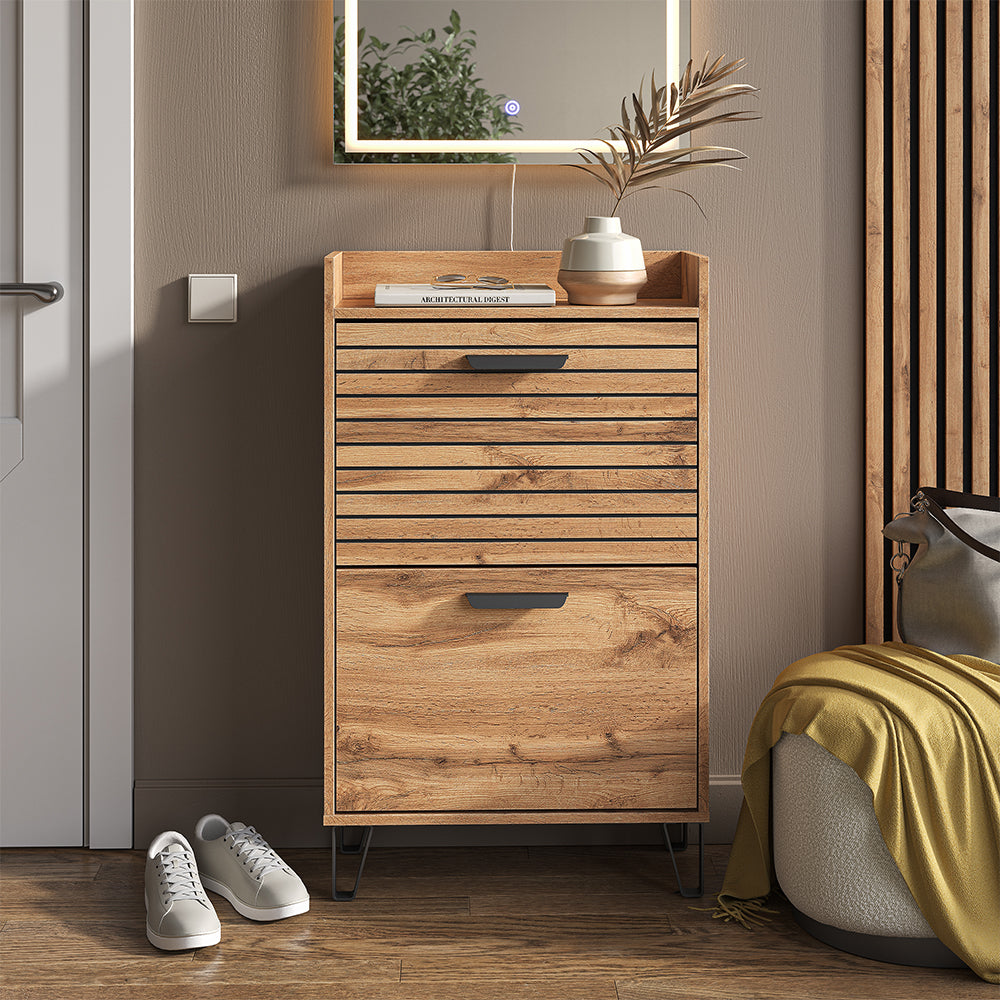 Vicco Scarpiera Quercia Wotan 59.8 x 100 cm con 2 scomparti