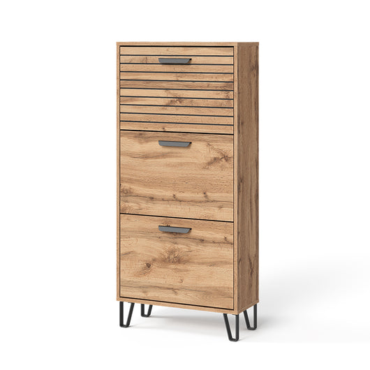 Vicco Scarpiera Quercia Wotan 62 x 130 cm con 3 scomparti