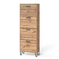 Vicco Scarpiera Quercia Wotan 60 x 168 cm con 4 scomparti