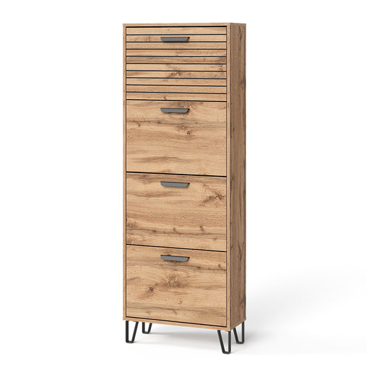 Vicco Scarpiera Quercia Wotan 60 x 168 cm con 4 scomparti