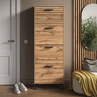 Vicco Scarpiera Quercia Wotan 60 x 168 cm con 4 scomparti