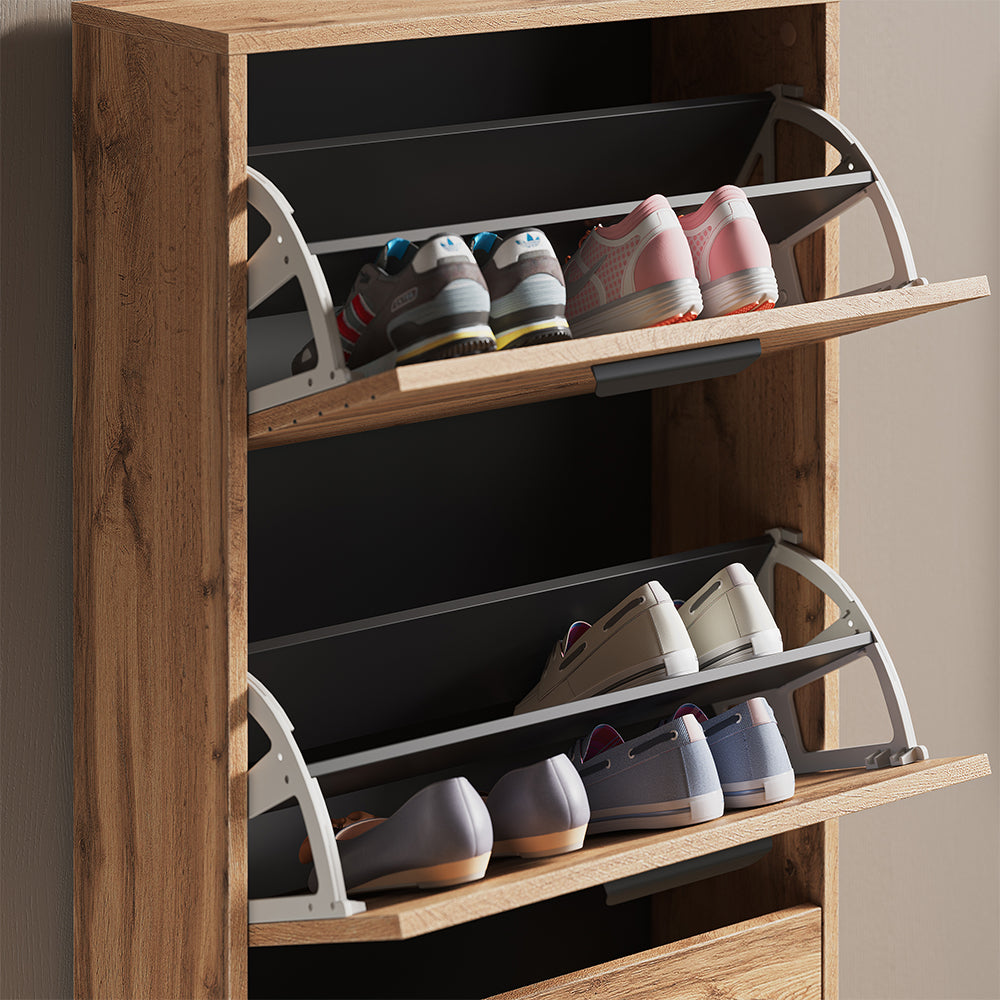 Vicco Scarpiera Quercia Wotan 60 x 168 cm con 4 scomparti