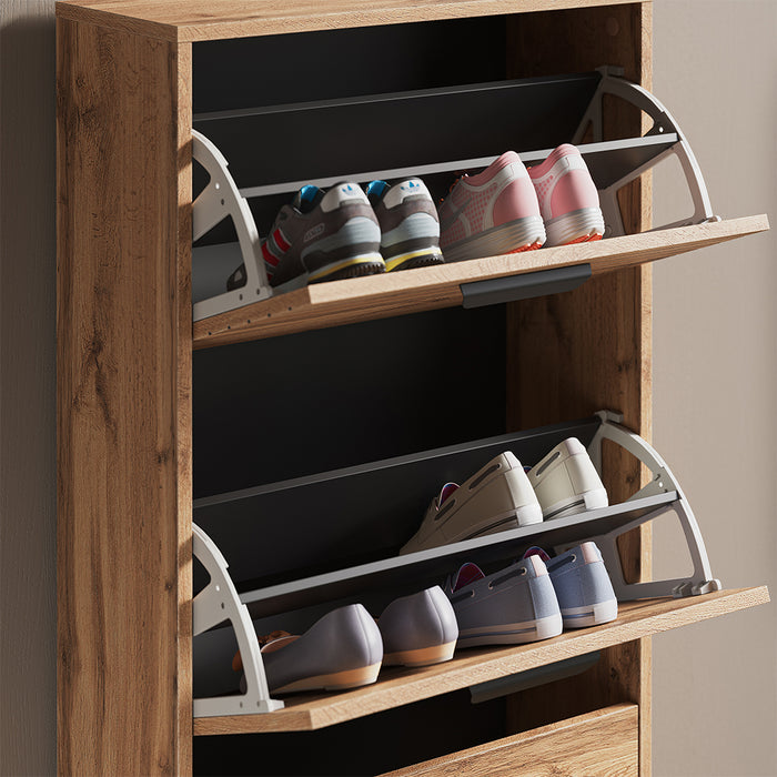 Vicco Scarpiera Quercia Wotan 60 x 168 cm con 4 scomparti