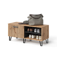 Vicco Panca scarpiera da ingresso Quercia Wotan 100 x 45 cm