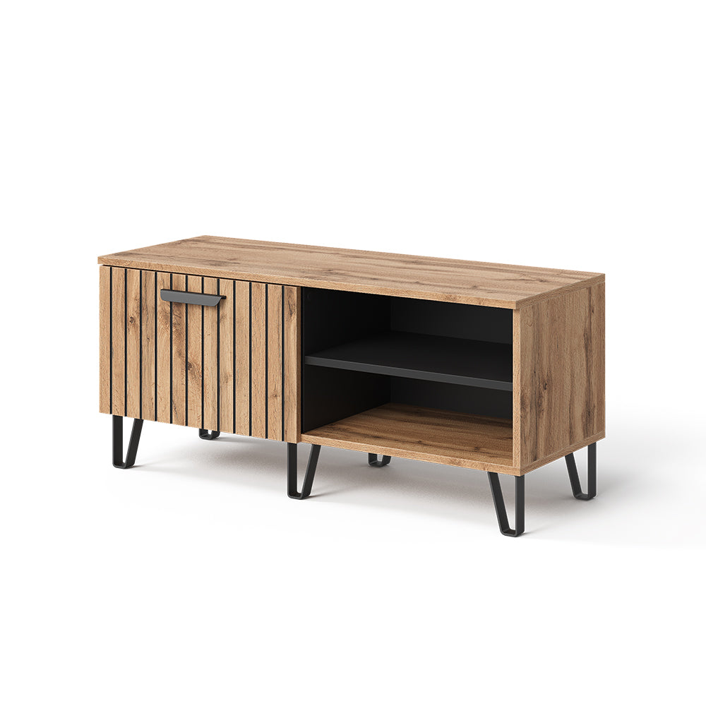 Vicco Panca scarpiera da ingresso Quercia Wotan 100 x 45 cm