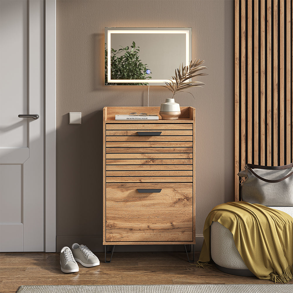 Vicco Armadio da ingresso Quercia Wotan 59.8 x 100 cm 2 parti