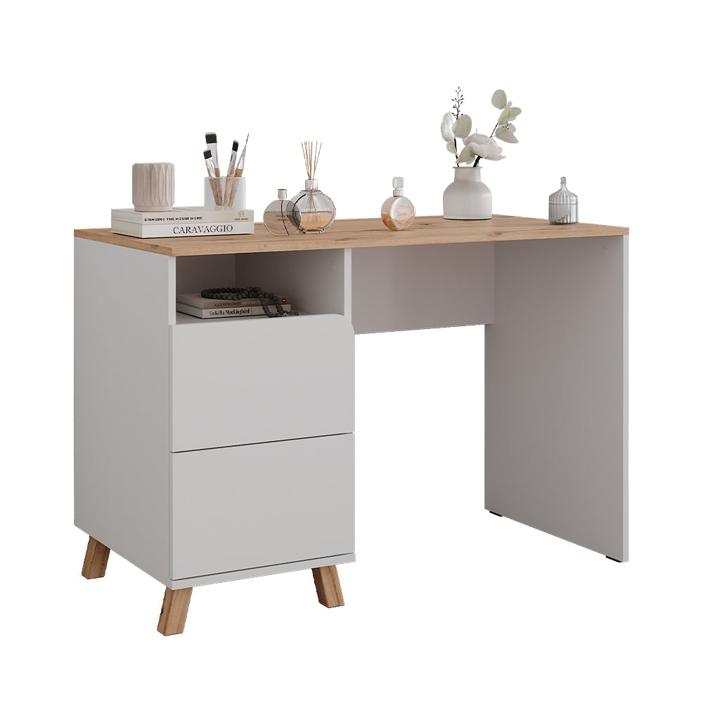 Vicco Tavolo da toeletta Bianco/Artisan 110 cm con cassetti