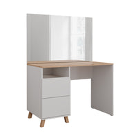 Vicco Tavolo da toeletta Bianco/Artisan 110 cm con specchio