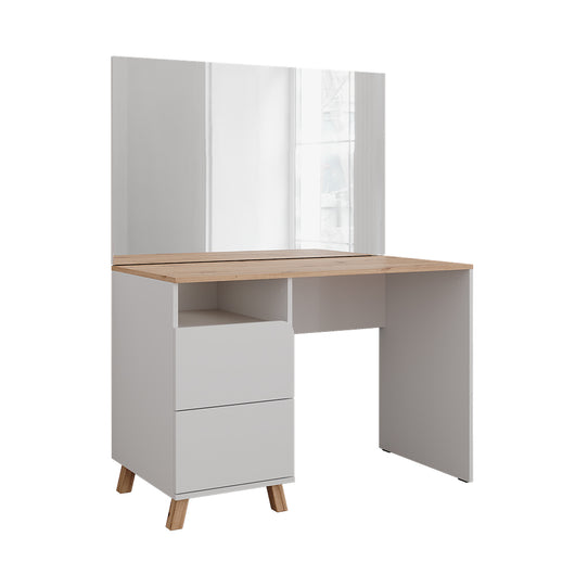 Vicco Tavolo da toeletta Bianco/Artisan 110 cm con specchio