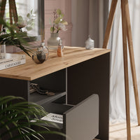 Vicco Tavolo da toilette Antracite/Artisan 110 cm con cassetti