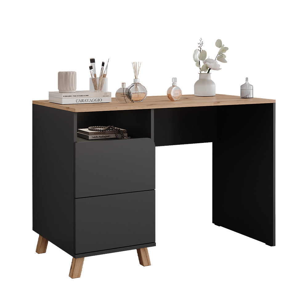 Vicco Tavolo da toilette Antracite/Artisan 110 cm con cassetti