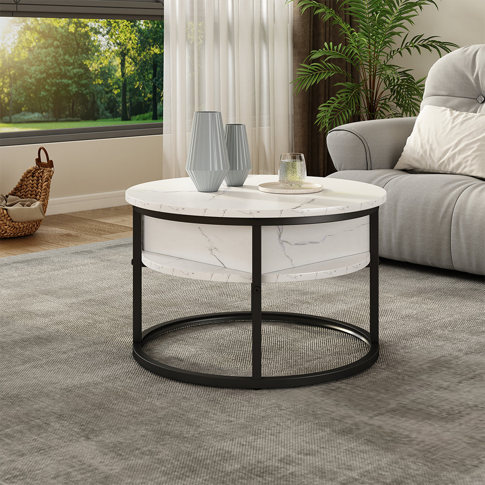 Vicco Tavolino Marmo bianco 57 x 57 cm