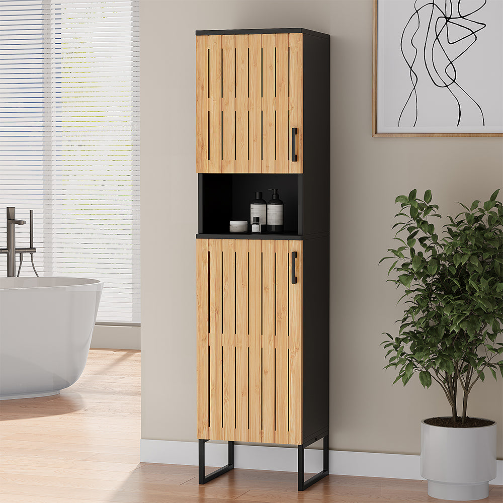 Vicco Mobiletto da bagno Bambù 35 x 145 cm