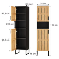 Vicco Mobiletto da bagno Bambù 35 x 145 cm