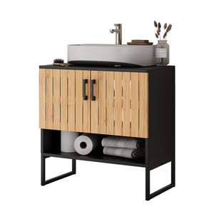 Vicco Mobiletto per lavabo Bambù 60 x 65.5 cm