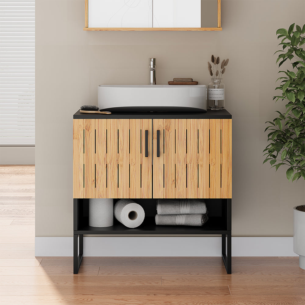 Vicco Mobiletto per lavabo Bambù 60 x 65.5 cm