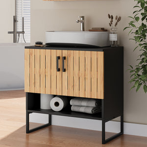 Vicco Mobiletto per lavabo Bambù 60 x 65.5 cm
