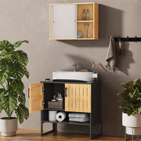 Vicco Set di mobili da bagno Bambù 2 parti