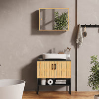 Vicco Set di mobili da bagno Bambù 2 parti