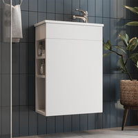 Vicco Set mobili bagno Bianco 2 parti, con lavabo