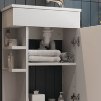 Vicco Set mobili bagno Bianco 2 parti, con lavabo