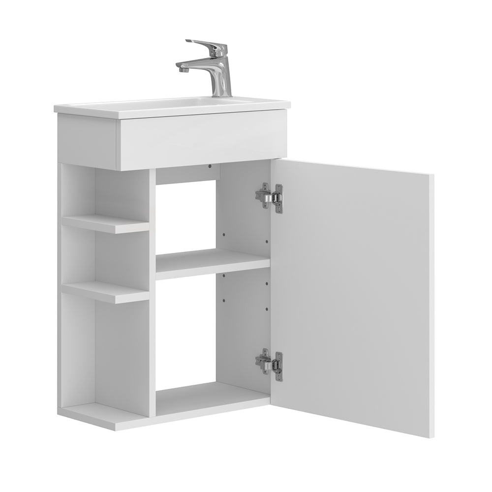 Vicco Set mobili bagno Bianco 2 parti, con lavabo