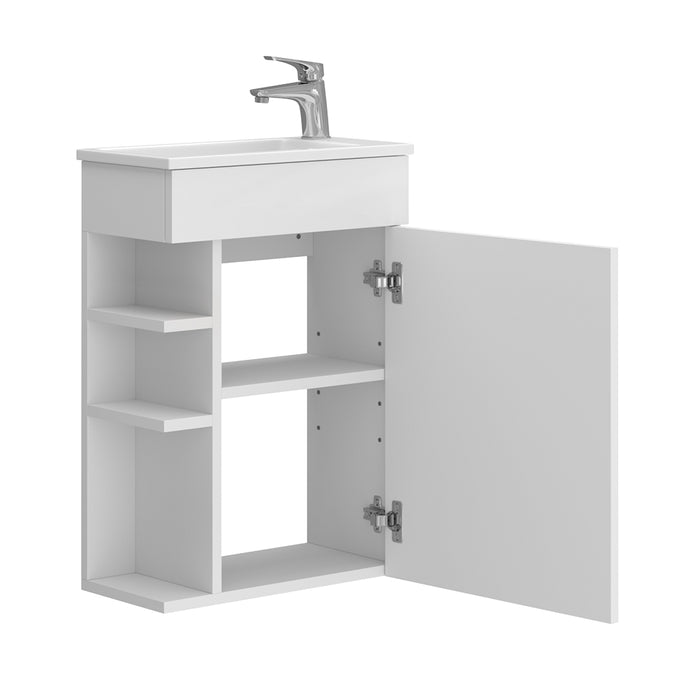 Vicco Set mobili bagno Bianco 2 parti, con lavabo