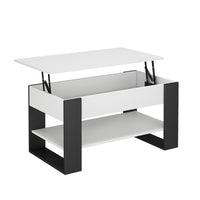 Vicco Tavolino Bianco/antracite 92 x 51 cm con funzione di sollevamento