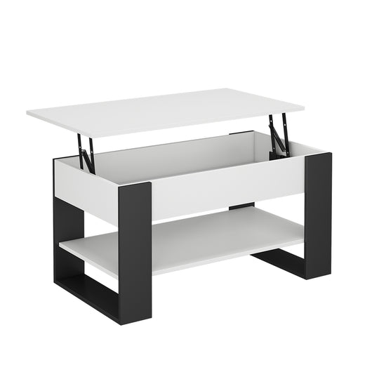 Vicco Tavolino Bianco/antracite 92 x 51 cm con funzione di sollevamento