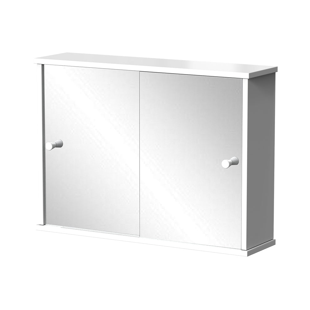 Vicco Mobile a specchio per il bagno Bianco 55 x 40 cm con 2 porte scorrevoli