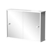 Vicco Mobile a specchio per il bagno Bianco 55 x 40 cm con 2 porte scorrevoli