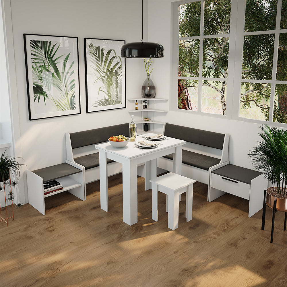 Vicco panca ad angolo Bianco/antracite 53.5 x 41.1 cm