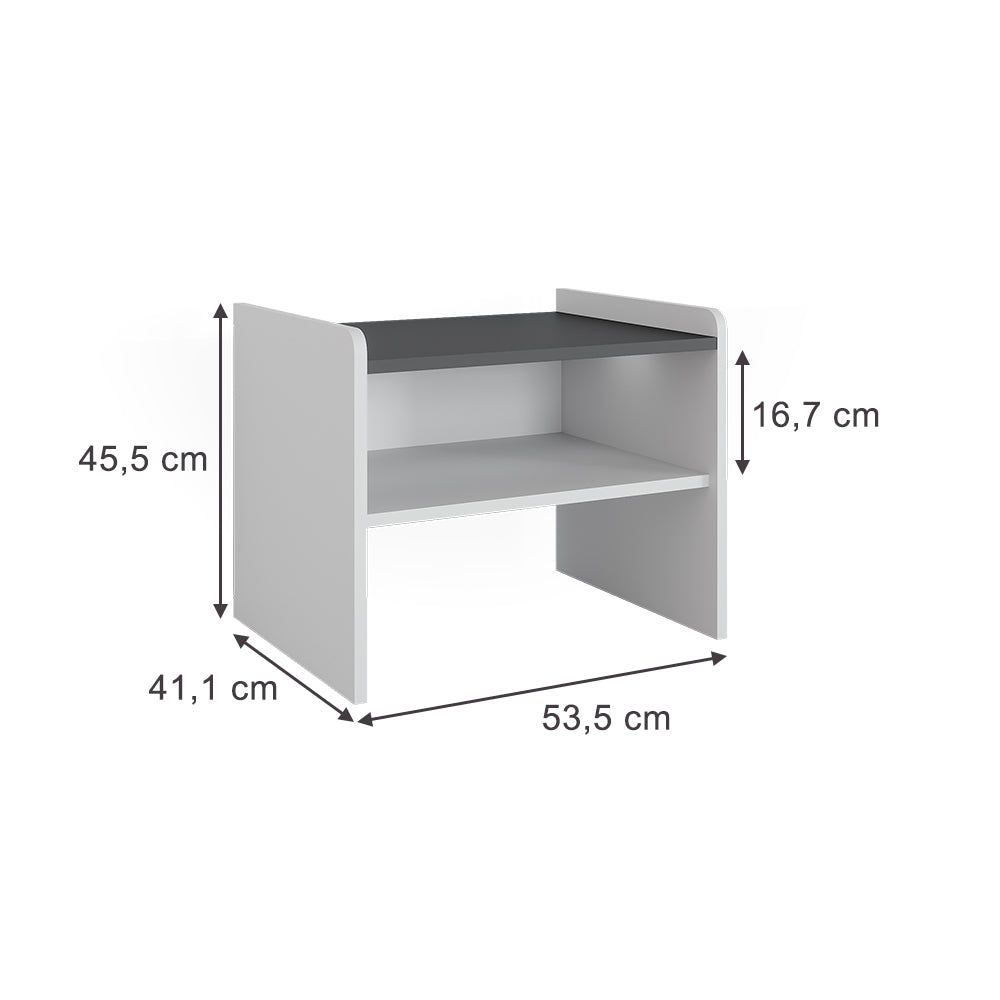 Vicco panca ad angolo Bianco/antracite 53.5 x 41.1 cm