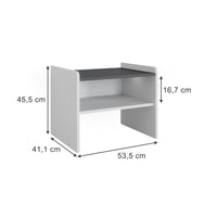 Vicco panca ad angolo Bianco/antracite 53.5 x 41.1 cm