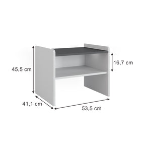 Vicco panca ad angolo Bianco/antracite 53.5 x 41.1 cm