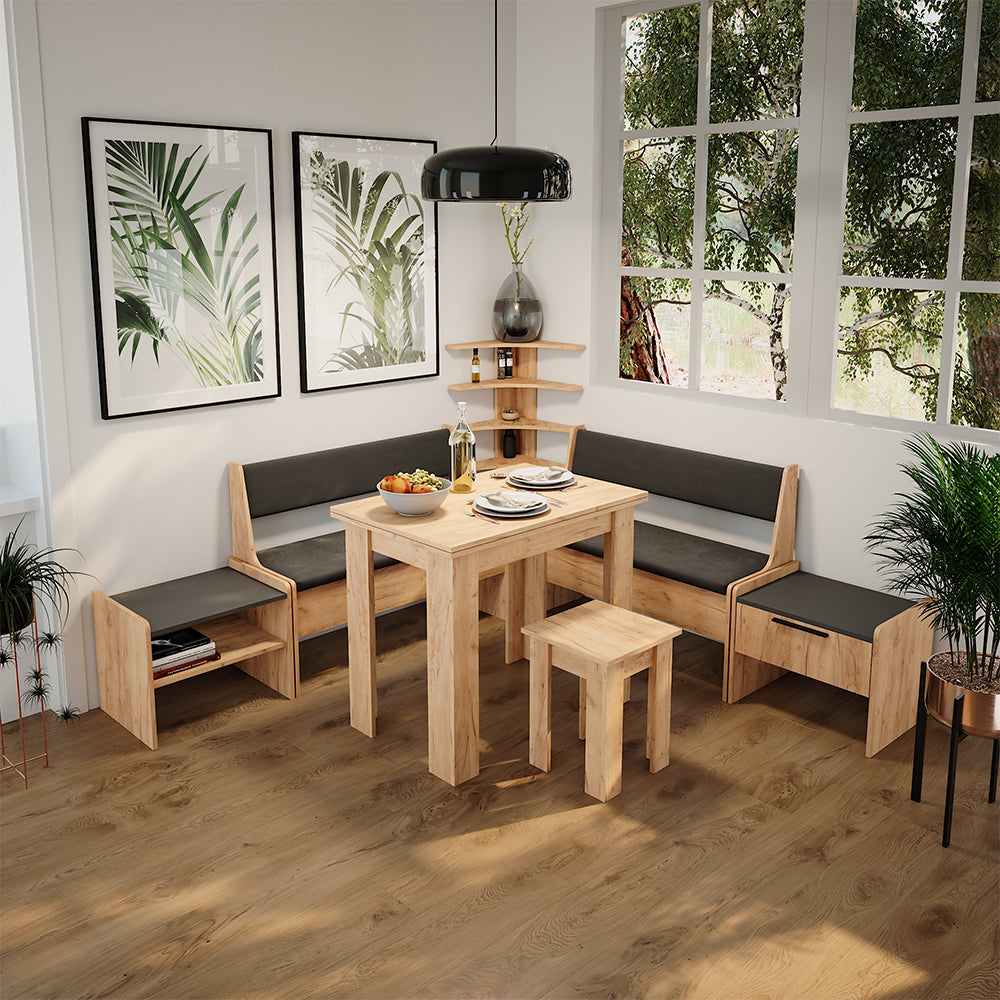 Vicco panca ad angolo Quercia dorata/antracite 53.5 x 41.1 cm