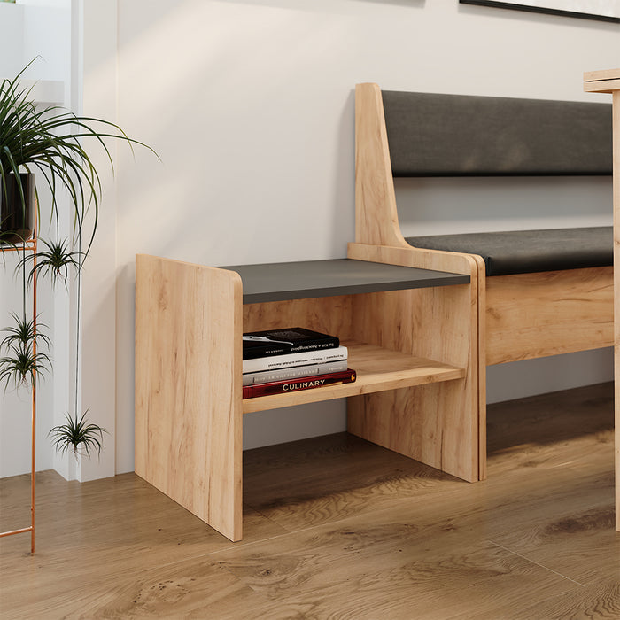 Vicco panca ad angolo Quercia dorata/antracite 53.5 x 41.1 cm